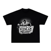 Camiseta "Neymar Ousado" - Boxy Preta