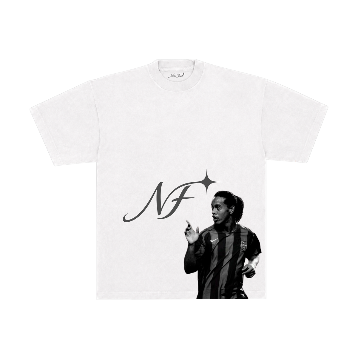 Camiseta Ronaldinho NF - Oversized Branca