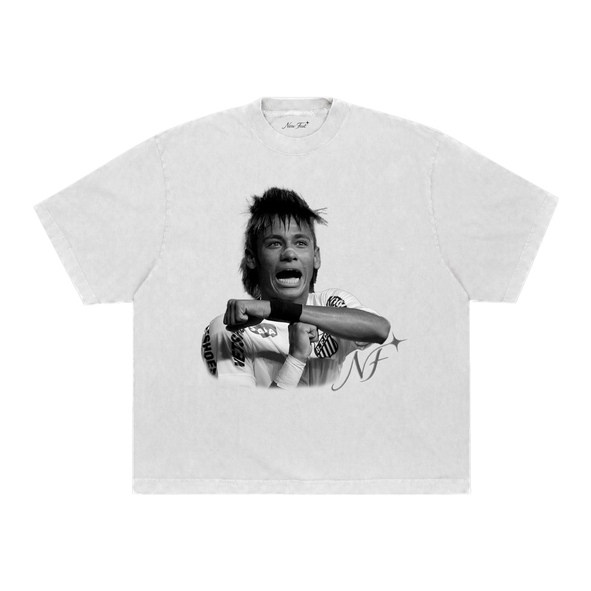 Camiseta É Tois - P&B - Boxy Branca